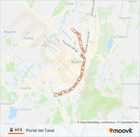H15 Cable Car Line Map