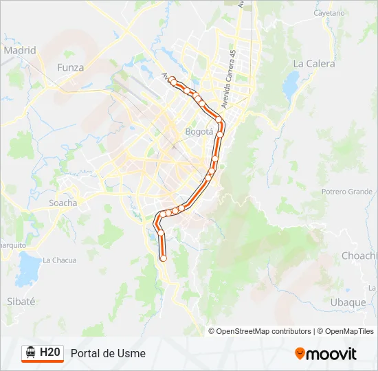 H20 Cable Car Line Map