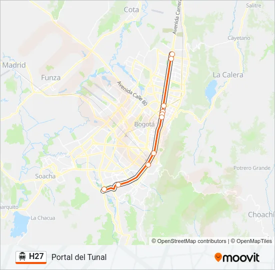 H27 Cable Car Line Map