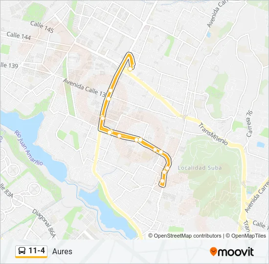 11-4 Bus Line Map