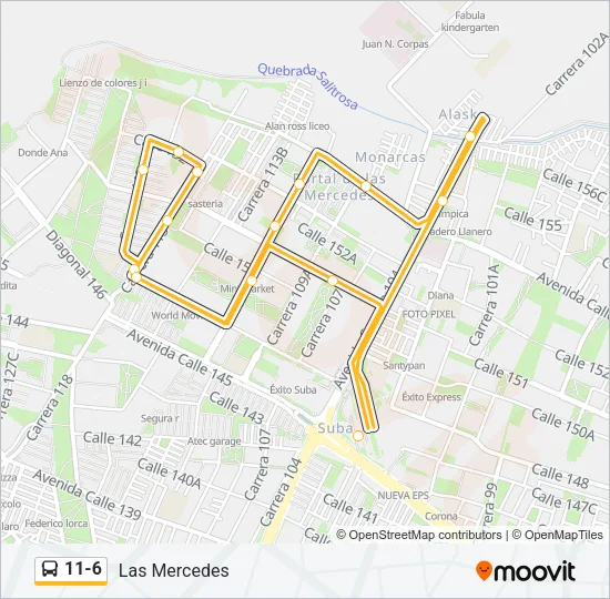 11-6 Bus Line Map