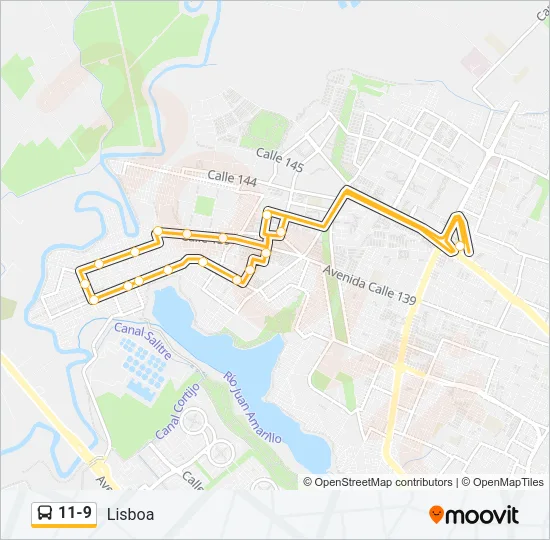 11-9 Bus Line Map