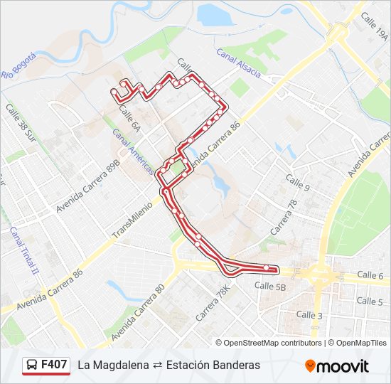 F407 Bus Line Map