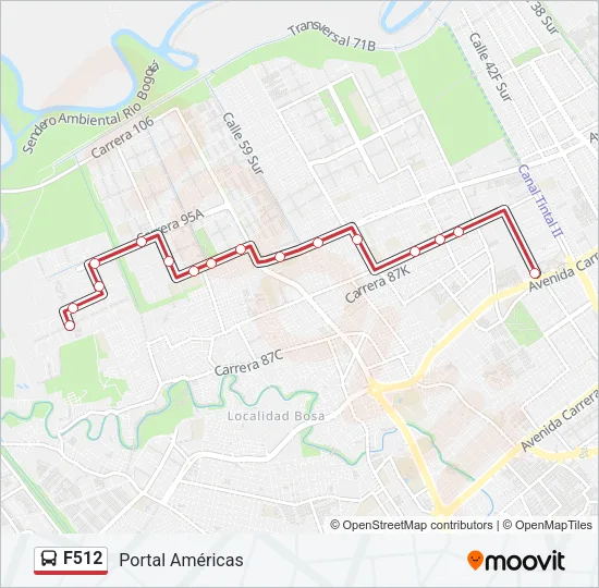 F512 Bus Line Map