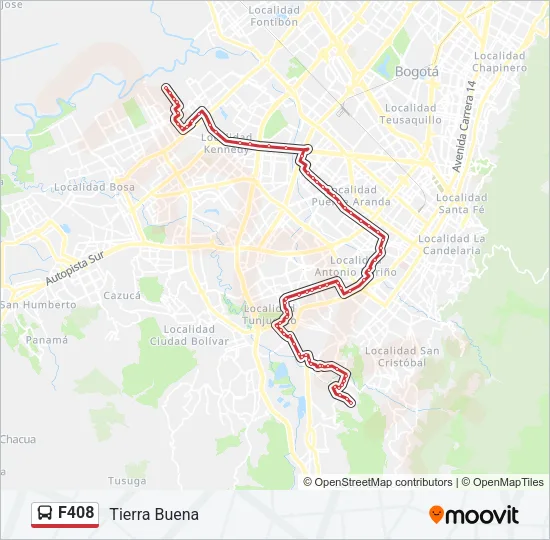 F408 Bus Line Map