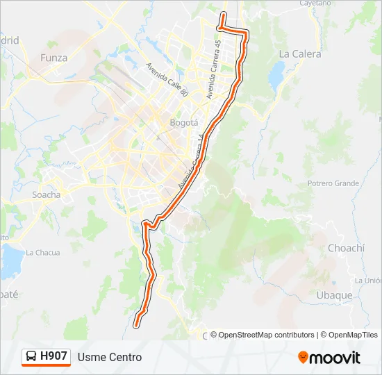 H907 Bus Line Map