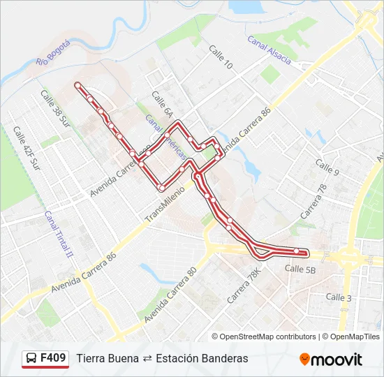 F409 Bus Line Map