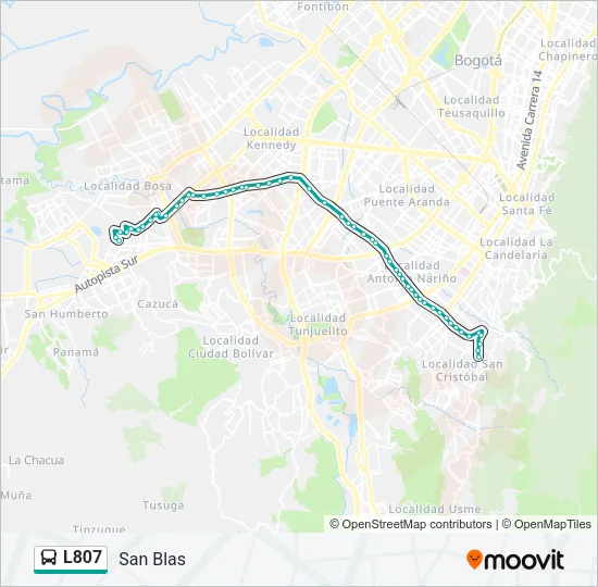 L807 Bus Line Map