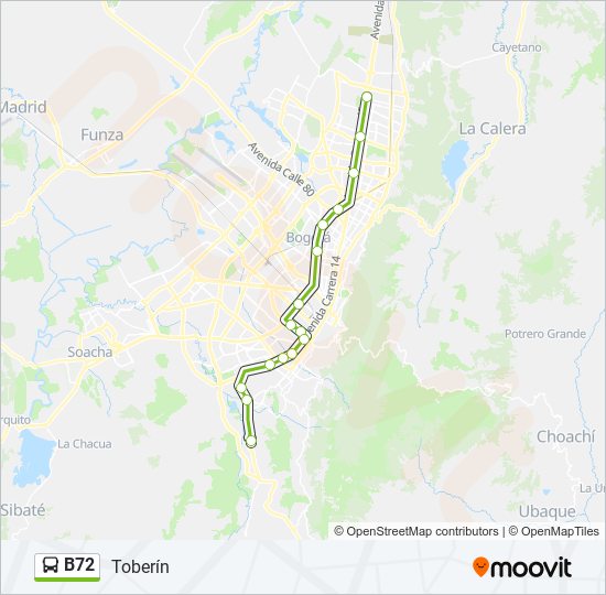 Ruta B72: Horarios, Paradas Y Mapas - Toberín (Actualizado)