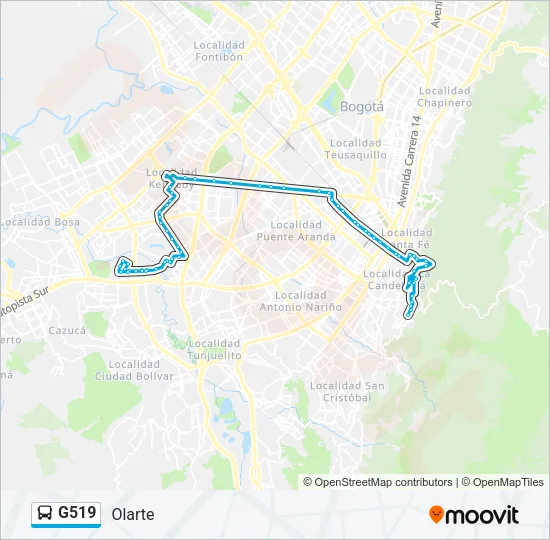 G519 Bus Line Map