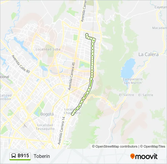 B915 Bus Line Map