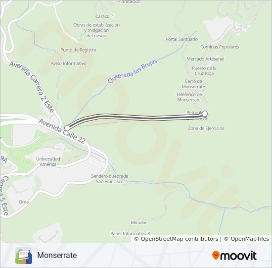 Mapa de FUNICULAR MONSERRATE de funicular