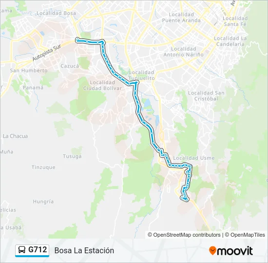 G712 Bus Line Map
