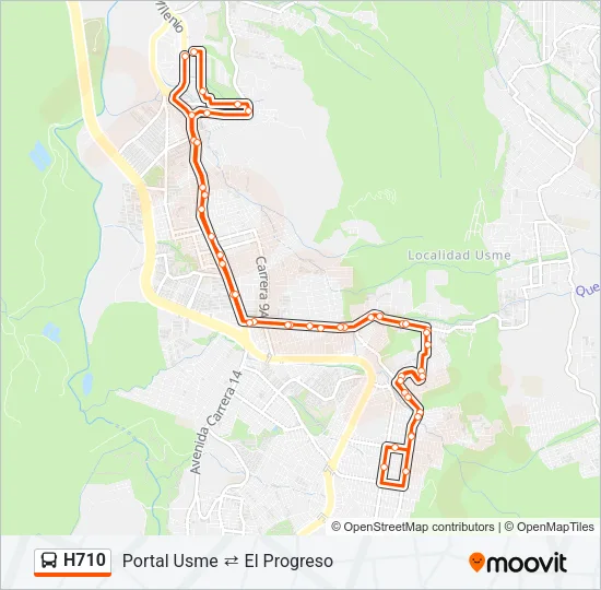 H710 Bus Line Map