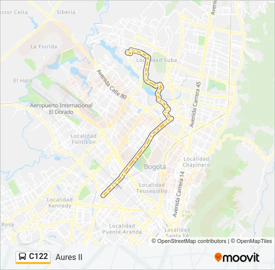 C122 Bus Line Map
