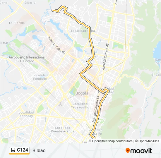 C124 Bus Line Map