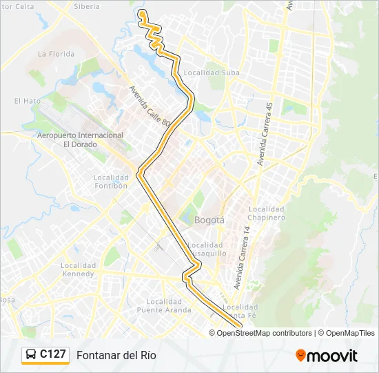 C127 Bus Line Map