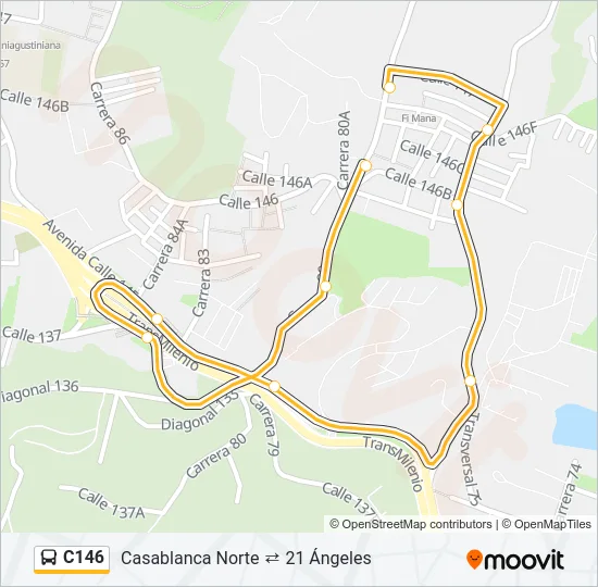 C146 Bus Line Map