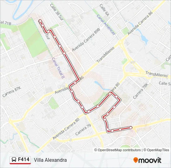 F414 Bus Line Map
