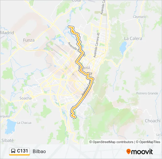 C131 Bus Line Map