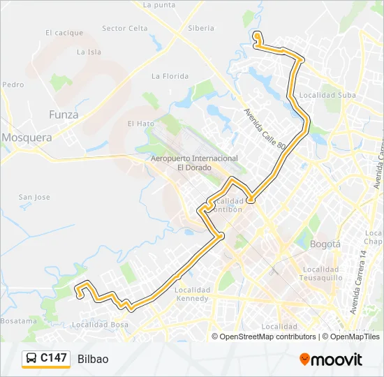 C147 Bus Line Map