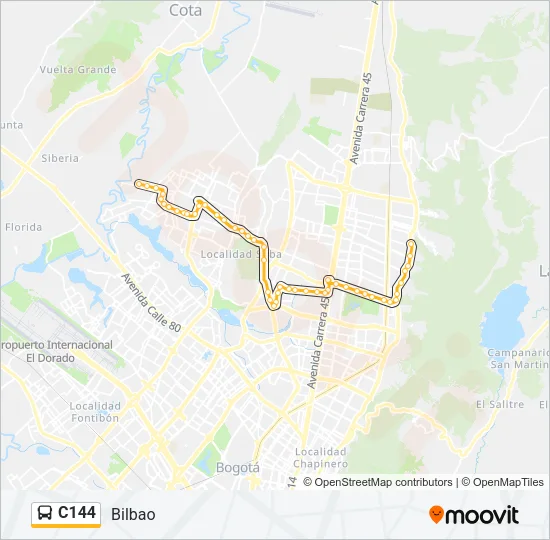 C144 Bus Line Map