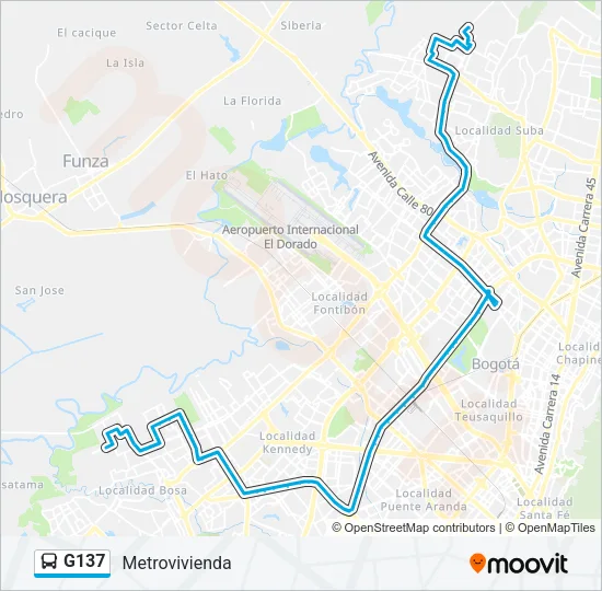 G137 Bus Line Map