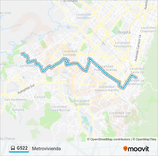 G522 Bus Line Map