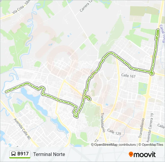 B917 Bus Line Map