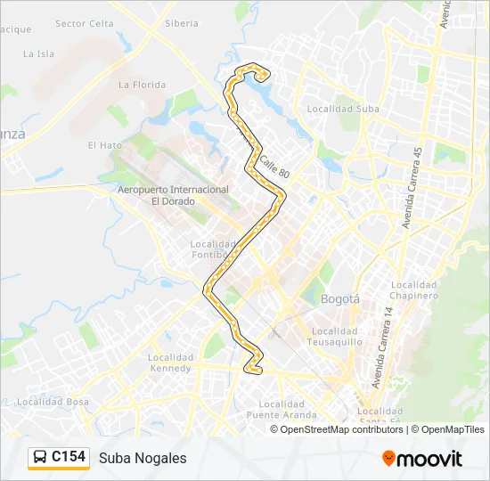 C154 Bus Line Map
