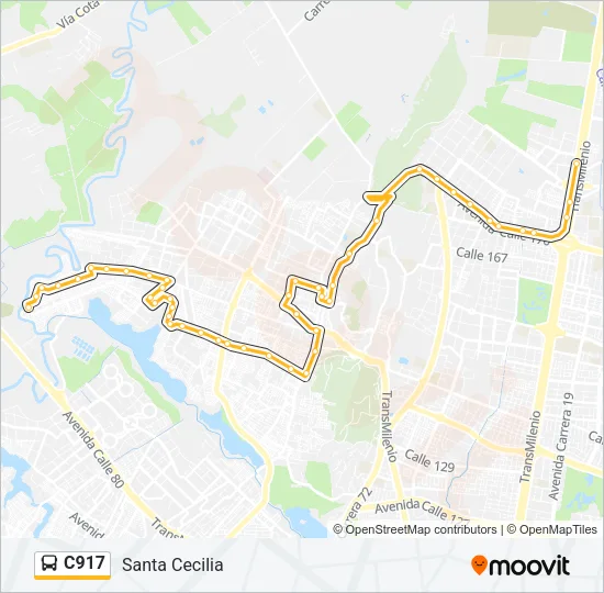 C917 Bus Line Map