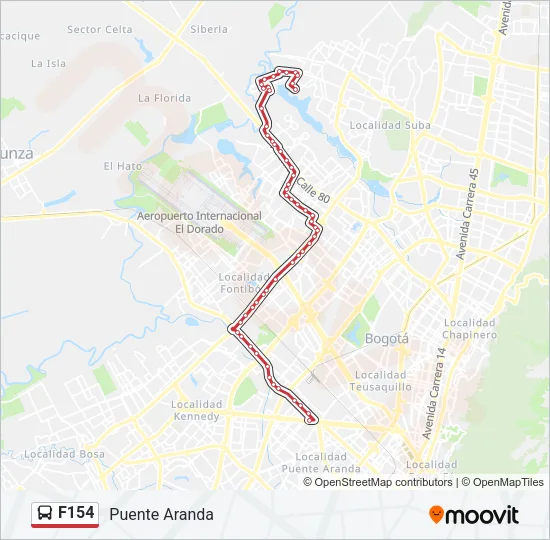F154 Bus Line Map
