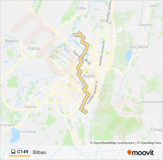 C149 Bus Line Map