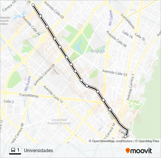 1 Cable Car Line Map