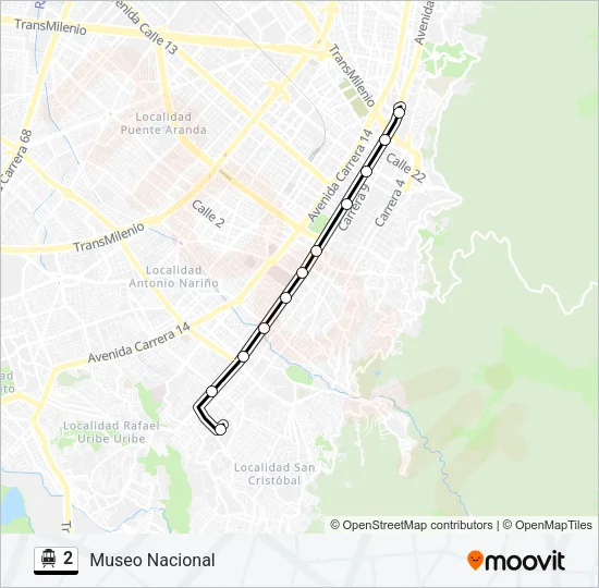 2 Cable Car Line Map