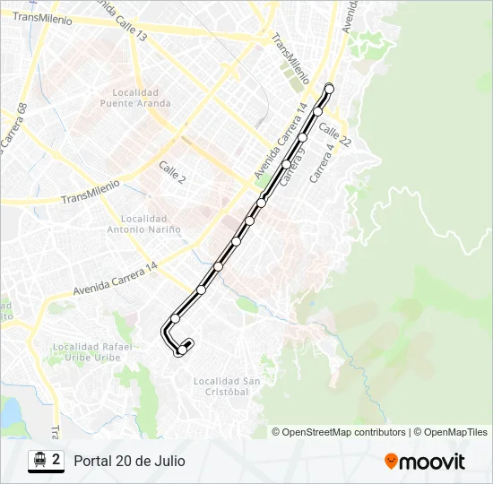 2 Cable Car Line Map