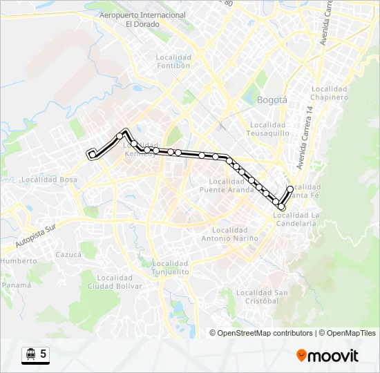 5 Cable Car Line Map