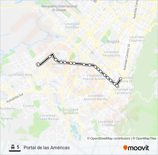 5 Cable Car Line Map