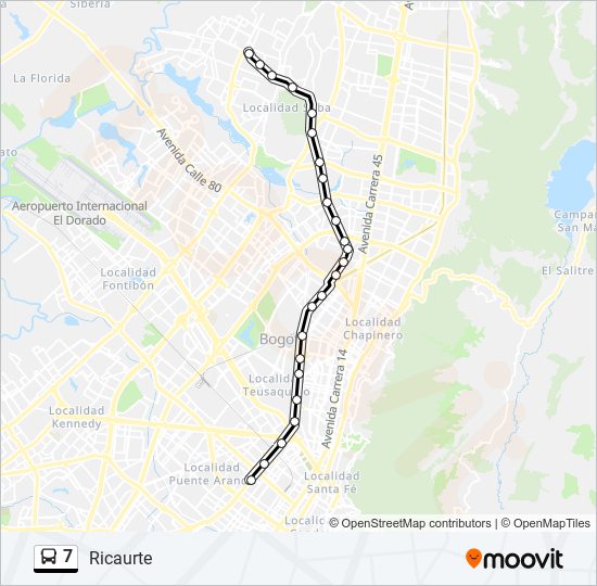 7 Transmilenio Line Map