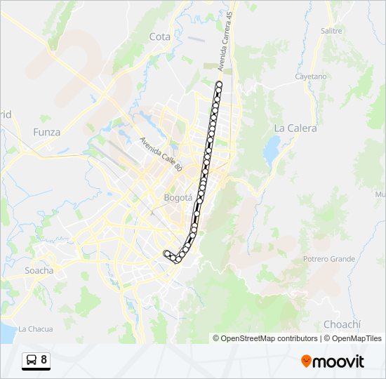 Mapa de 8 de Transmilenio