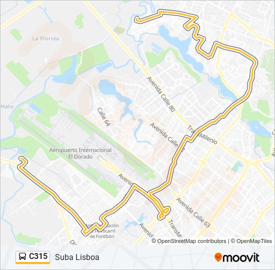 Mapa de C315 de SITP