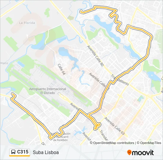 C315 Bus Line Map