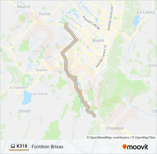 K318 Bus Line Map