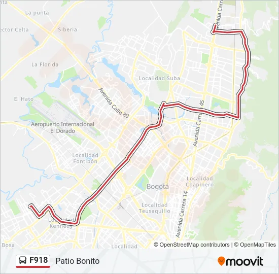 F918 Bus Line Map