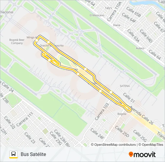 BUS SATÉLITE Bus Line Map