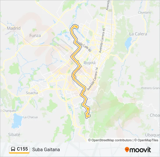 C155 Bus Line Map