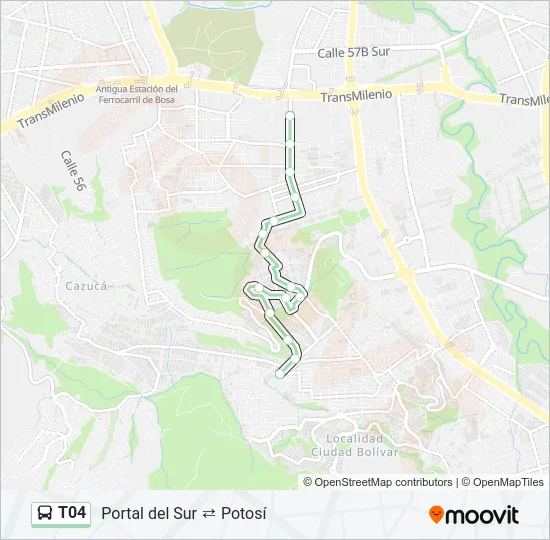 T04 Bus Line Map