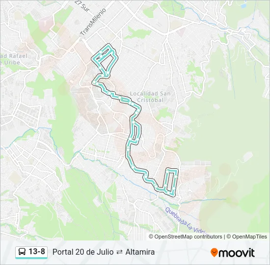 13-8 Bus Line Map