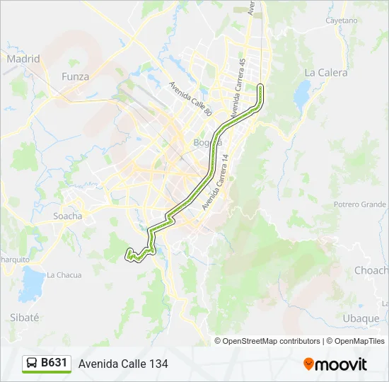 B631 Bus Line Map