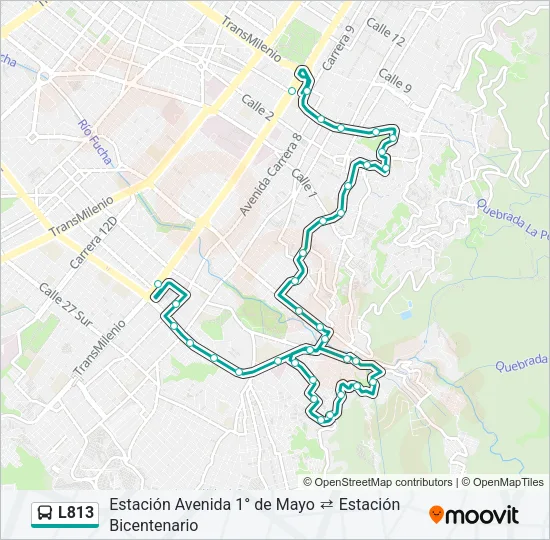 L813 Bus Line Map